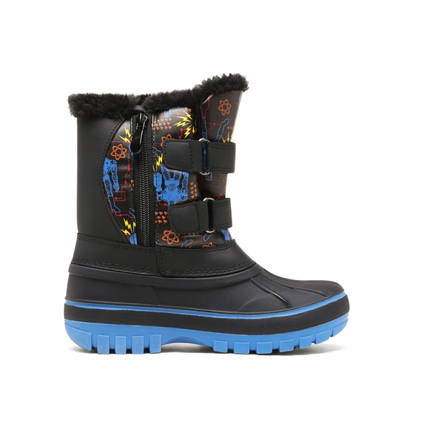 Kids Ankle Waterproof Snow Boots - BLACK ROYAL - 2